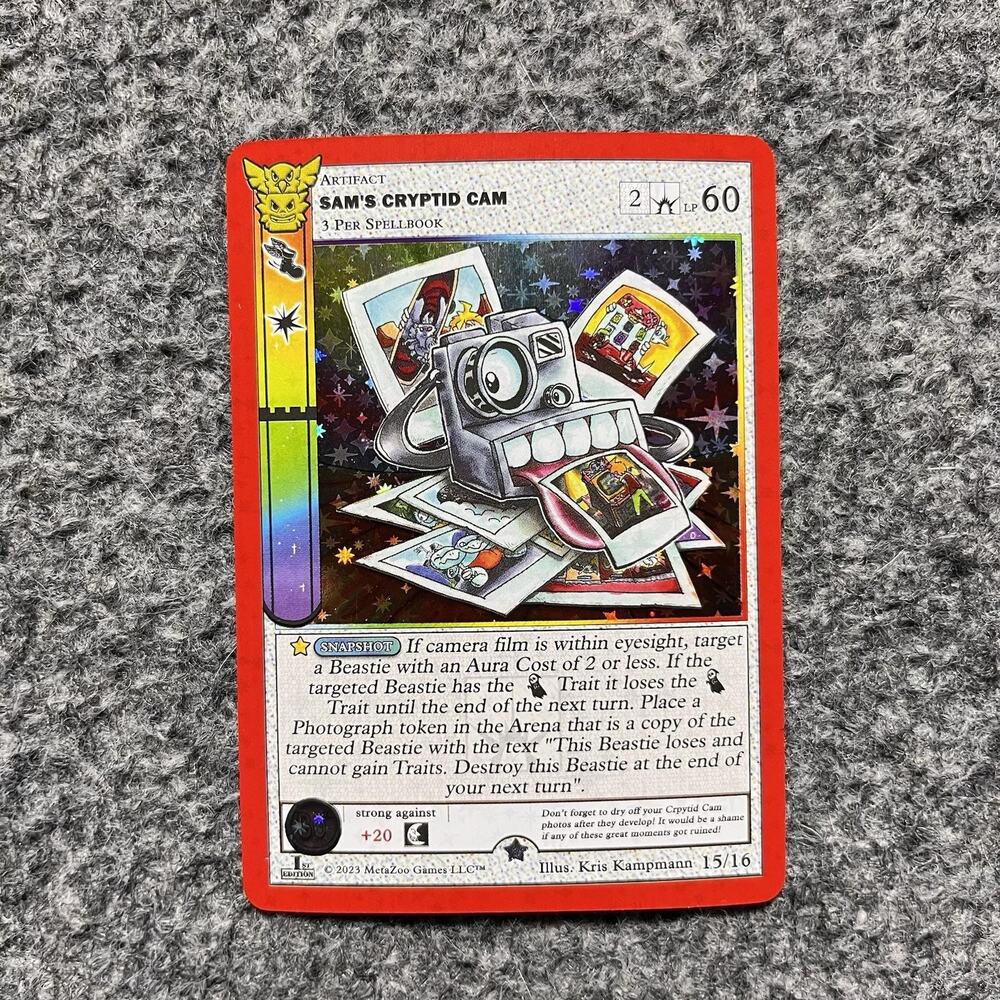 MetaZoo 30th Anniversary Sam’s Cryptid Cam 15/16 Full Holo NM